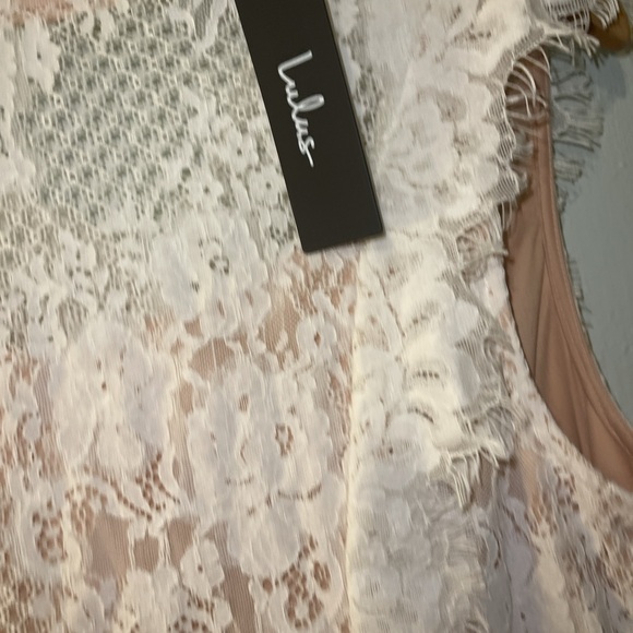 NWT Take this Dance White Lace Sleeveless Mock Neck Midi Dress size XL - Picture 5 of 10